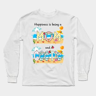 Happiness Is Being A Mom And Geetie Summer Beach Happy Mother's Day Long Sleeve T-Shirt